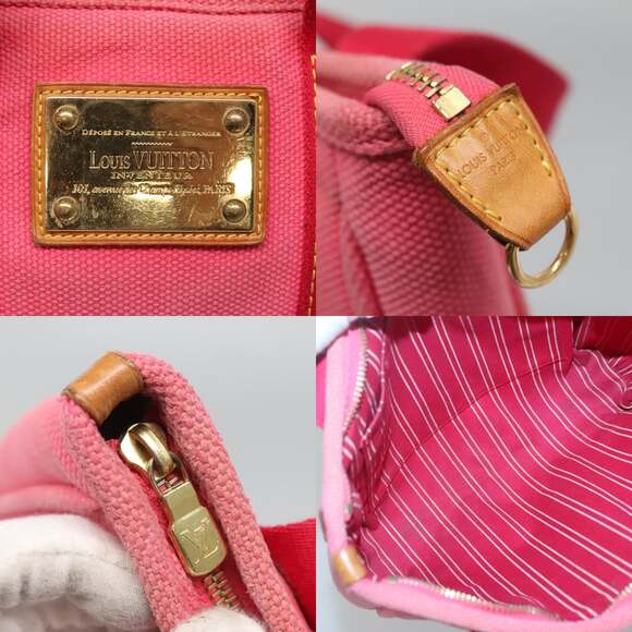 LOUIS VUITTON Antigua Cabas PM Hand Bag Rouge Pink M40088 - Picture 11 of 12